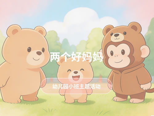 两个好妈妈ppt模板下载 免费幼儿园小班好妈妈主题下载