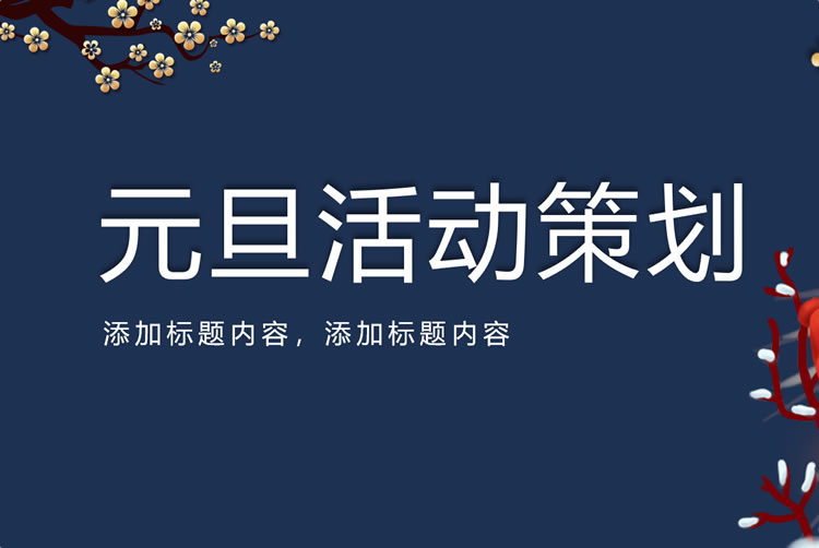 蓝色元旦活动策划方案ppt模板免费下载